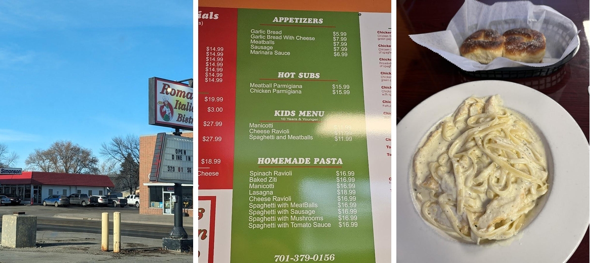 Roma's Italian Bistro Menu