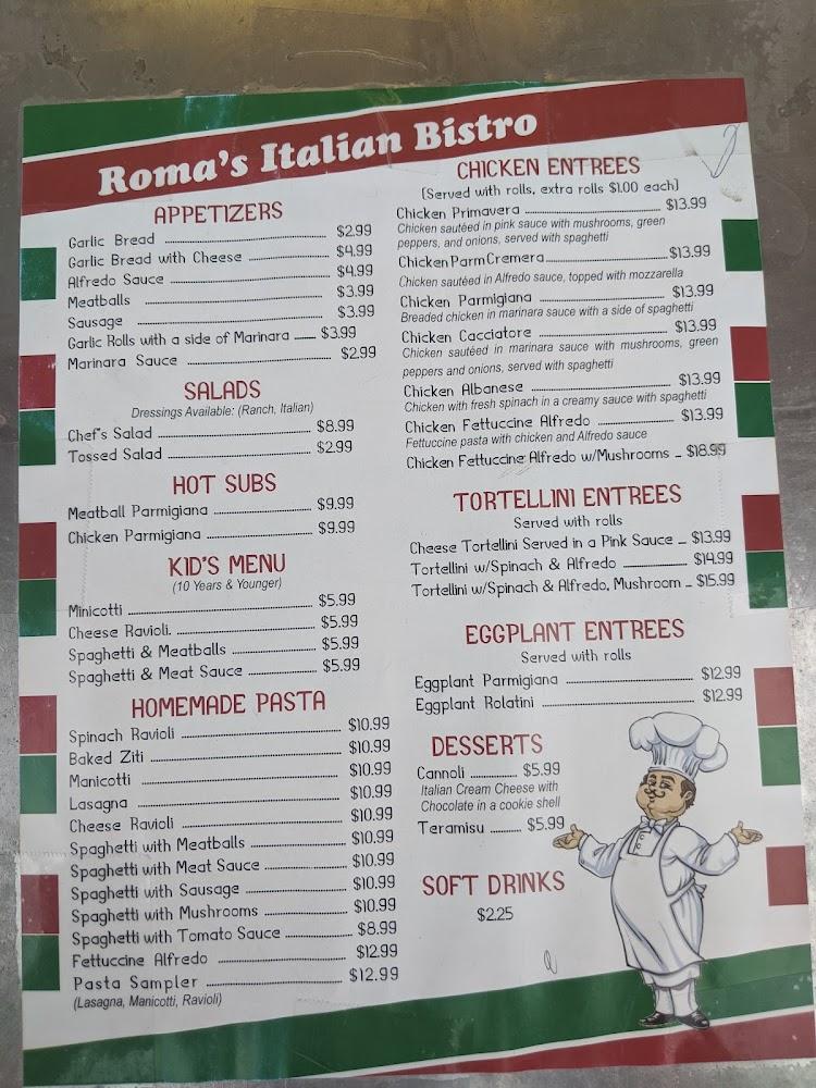 Roma's Italian Bistro Menu image 3